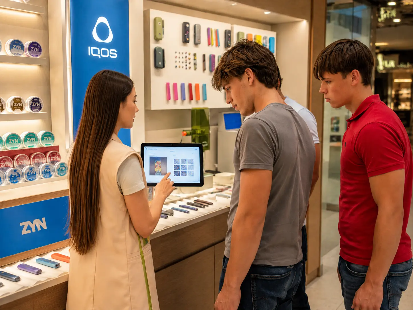 Brand ambassador guiding customers through product personalization